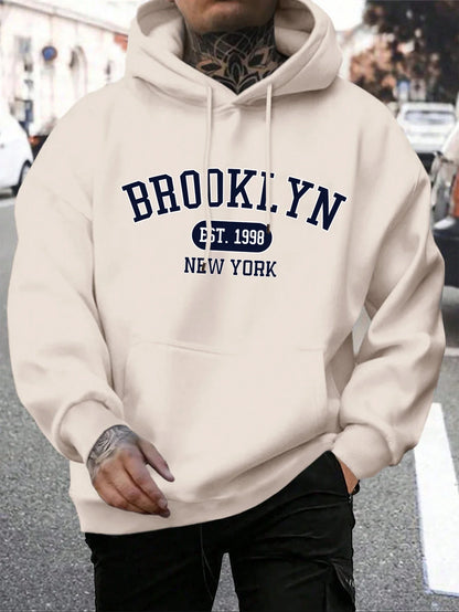 Herren Hoodie mit Kordelzug und Kängurutasche – Verschiedene New York Designs