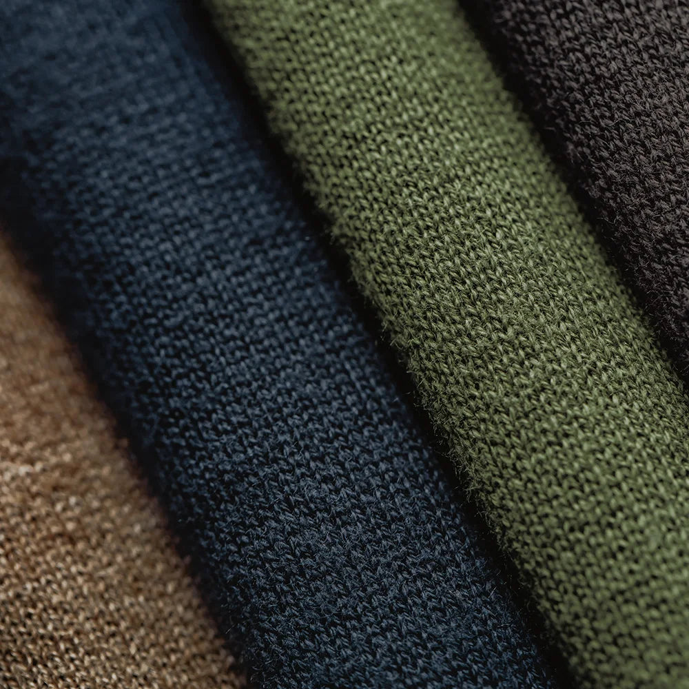 Herren Mock-Neck Pullover Uni-Farben Strickpullover Basic