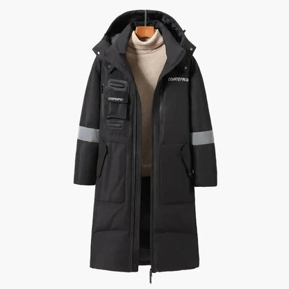 Herren Winter Steppmantel Outdoor Parka – Warm, Langer Schnitt, Urban Style