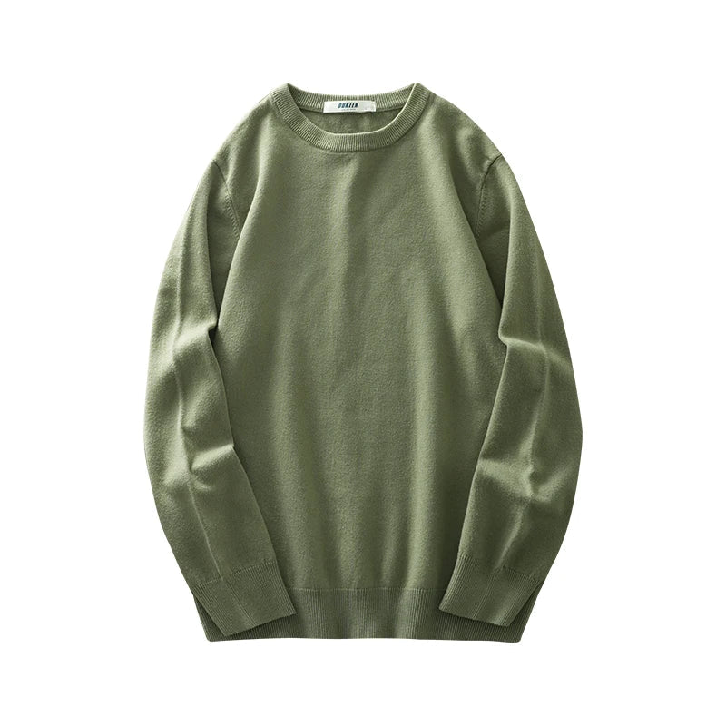 Herren Rundhals Pullover Langarm Basic Strickpullover