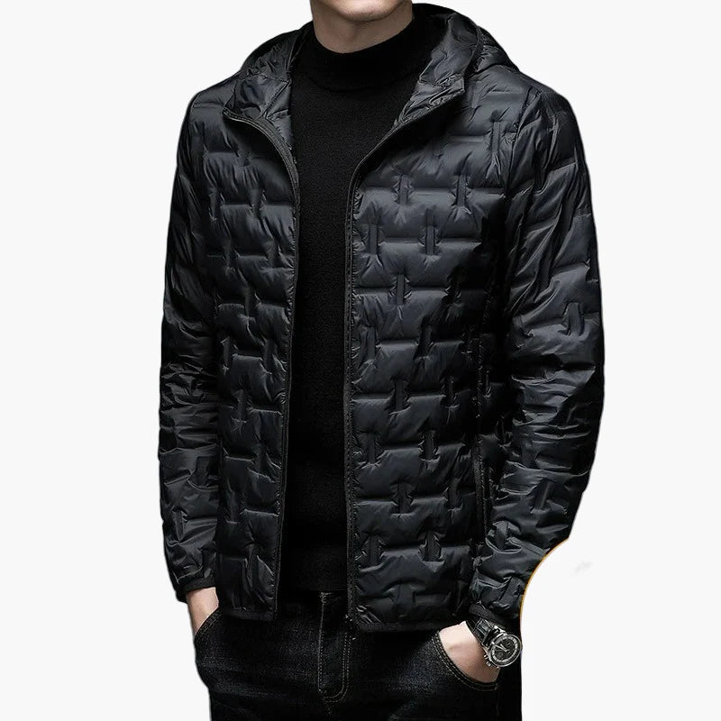 Herren Daunenjacke Winter Outdoor Steppjacke mit Kapuze – Warm & Leicht