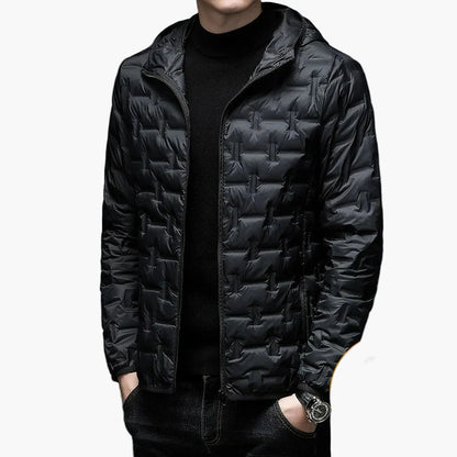 Herren Daunenjacke Winter Outdoor Steppjacke mit Kapuze – Warm & Leicht