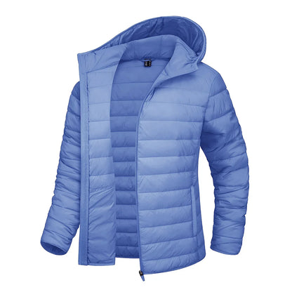 Steppjacke Damen mit Kapuze Leicht Übergangsjacke Casual Outdoor Jacke