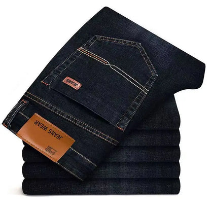 Herren Jeans Hose Straight Fit Dunkelblau Blau Schwarz mit 5 Taschen