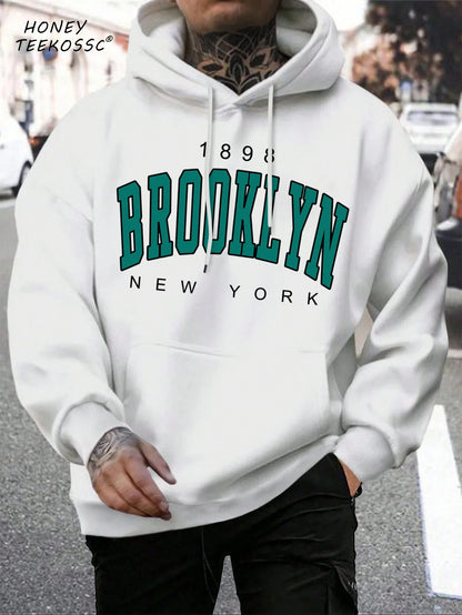 Herren Hoodie mit Kordelzug und Kängurutasche – Verschiedene New York Designs