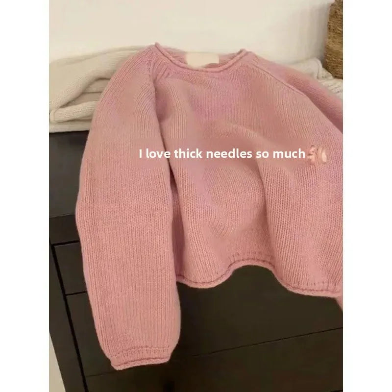 Damen Strickpullover im französischen Stil – Lockerer Alltags-Sweater für Freizeit & Büro
