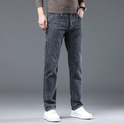 Herren Jeans Hose Straight Fit Denim Regular Casual