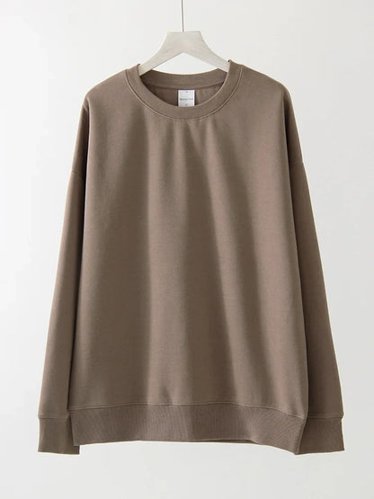 Unisex Langarm Sweatshirt Rundhalsausschnitt Freizeit Pullover Weicher Stoff