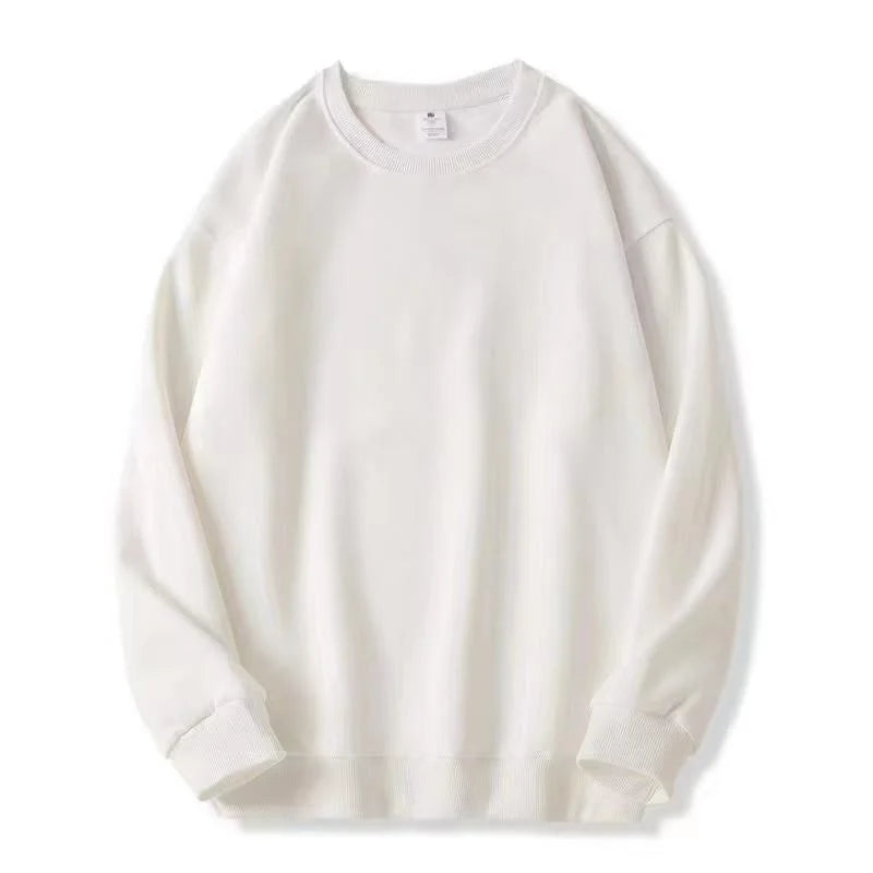 Unisex Basic Rundhals Sweatshirt Uni Farbe Langarm