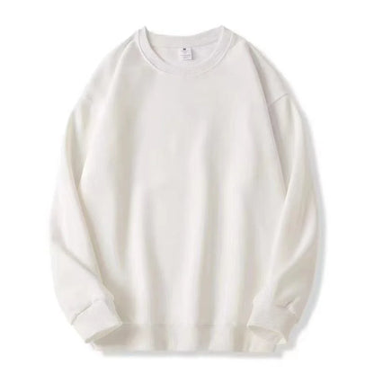 Unisex Basic Rundhals Sweatshirt Uni Farbe Langarm