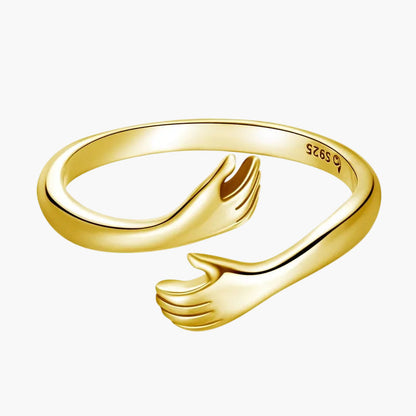 Damen Umarmungsring – Symbolischer Freundschaftsring im modernen Stil, ideales Geschenk für Frauen