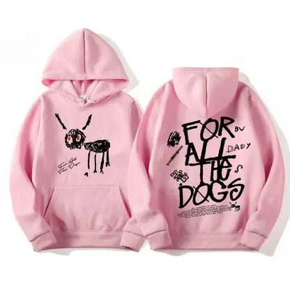 Hoodie Unisex mit Kapuze und Statement-Print auf Vorder- und Rückseite