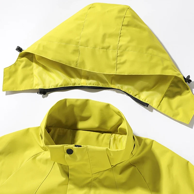 Unisex Outdoorjacke mit Kapuze – Wasserdicht & Winddicht, Mehrere Farben