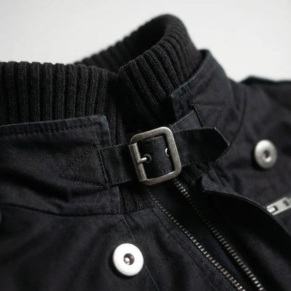 Damen Jacke Schwarz mit Stehkragen und Details