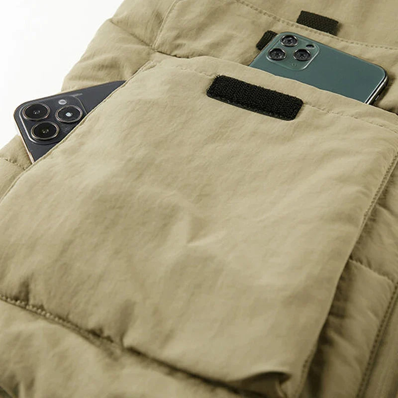 Herren Steppweste gefüttert mit Stehkragen und Taschen