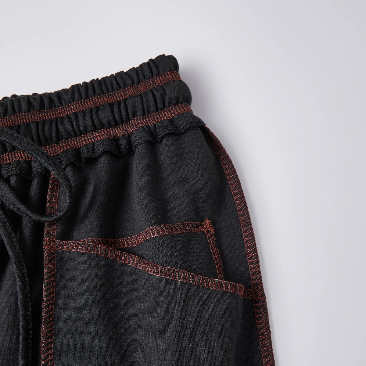 Damen Freizeithose Braun Weites Bein Elastischer Bund Kordelzug