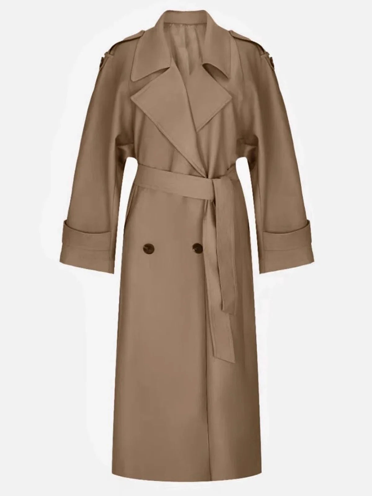 Trenchcoat für Damen mit Gürtel und Doppelreiher