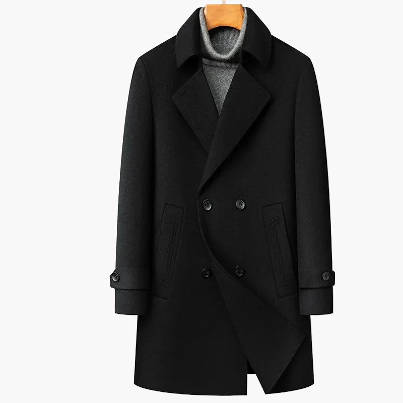 Herren Winter Business Mantel – Eleganter Zweireiher für Büro und Alltag