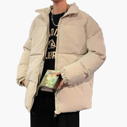 Herren Steppjacke im lässigen Hong Kong Style – Warme Winterjacke für Alltag und Freizeit