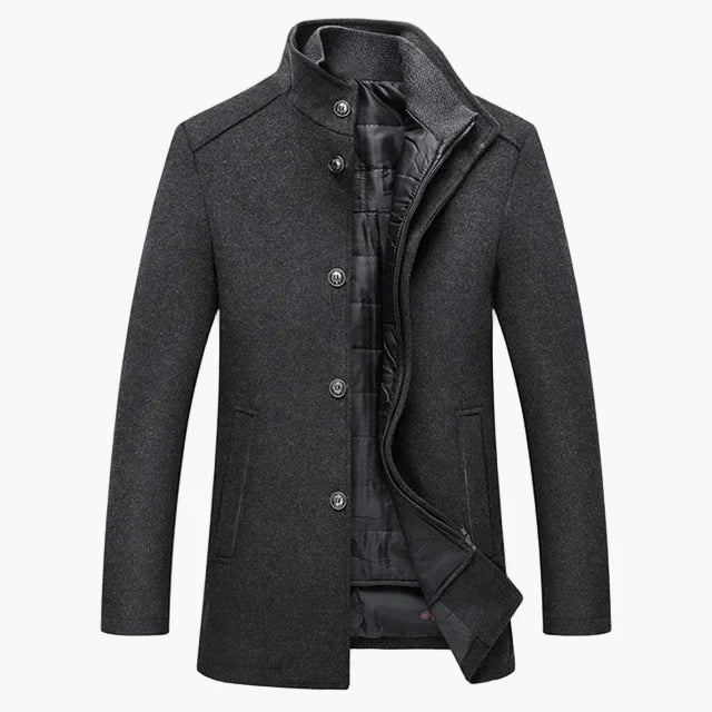 Herren Eleganter Wintermantel – Klassische Business- und Freizeitjacke