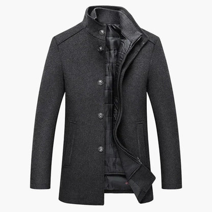 Herren Eleganter Wintermantel – Klassische Business- und Freizeitjacke