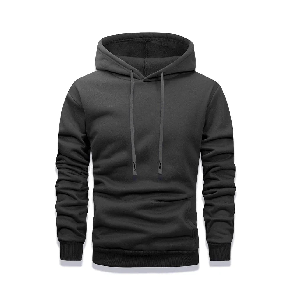Herren Hoodie Unifarben Kapuzenpullover mit Kängurutasche