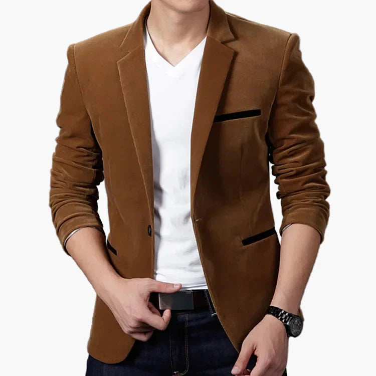 Herren Blazer Modern Business Casual Sakko – Stilvoller Einreiher für Büro & Freizeit