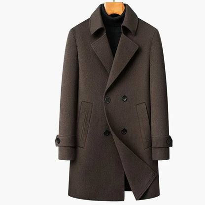 Herren Winter Business Mantel – Eleganter Zweireiher für Büro und Alltag