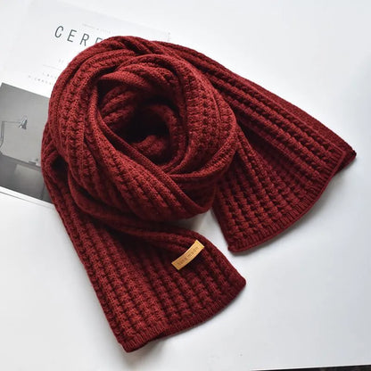 Gerippter Strickschal für Winter, breiter Rippstrick, verschiedene Farben