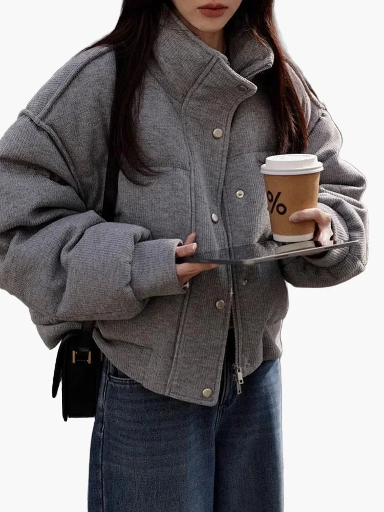 Damen Winter Steppjacke Oversized – Modischer Streetstyle für Alltag und Freizeit