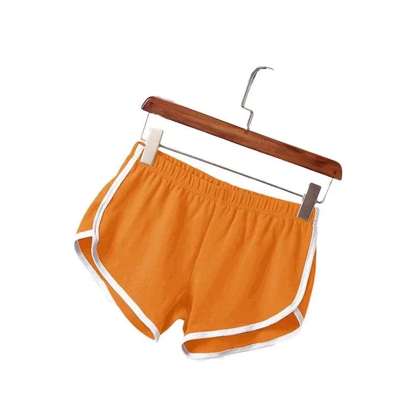 Damen Sportshorts Kurzhose mit elastischem Bund & Kontraststreifen