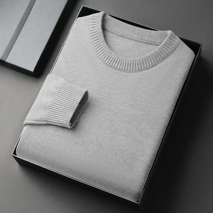 Herren Pullover Rundhals Langarm Basic Strickpullover