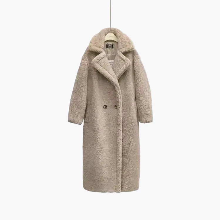 Damen Langer Plüsch Kunstfell Mantel – Modischer Wintermantel für stilvolle Outfits