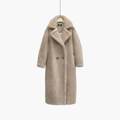 Damen Langer Plüsch Kunstfell Mantel – Modischer Wintermantel für stilvolle Outfits