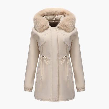 Damen Winterparka mit Kunstfellkragen – Eleganter Mantel für kalte Tage