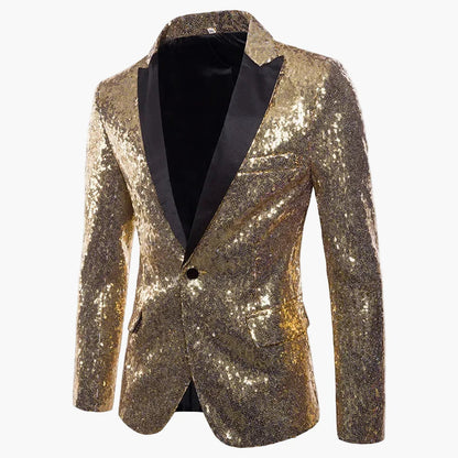 Herren Glitzer Pailletten Sakko – Party & Event Blazer im auffälligen Design