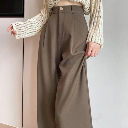 Damen Weite Hose mit hohem Bund und weitem Bein – Verschiedene Farben und Längen