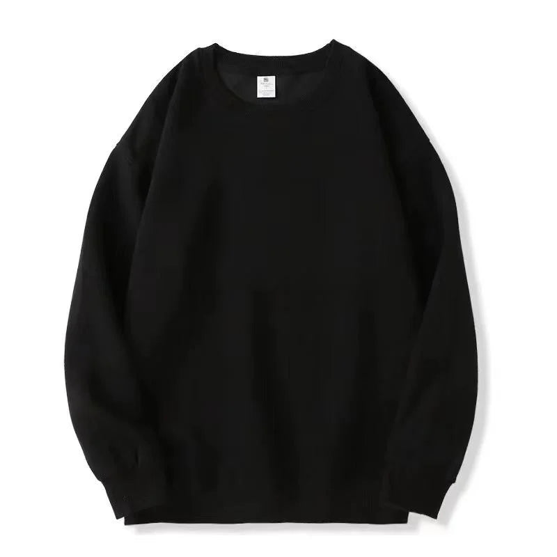 Unisex Basic Rundhals Sweatshirt Uni Farbe Langarm