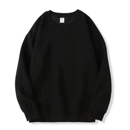 Unisex Basic Rundhals Sweatshirt Uni Farbe Langarm