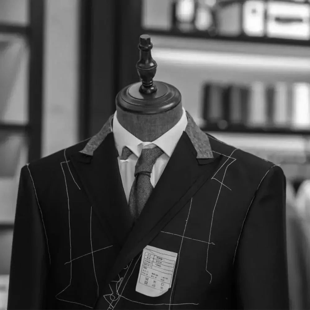 Herren Modernes Business Sakko – Eleganter Herringbone Anzug für Büro & Events