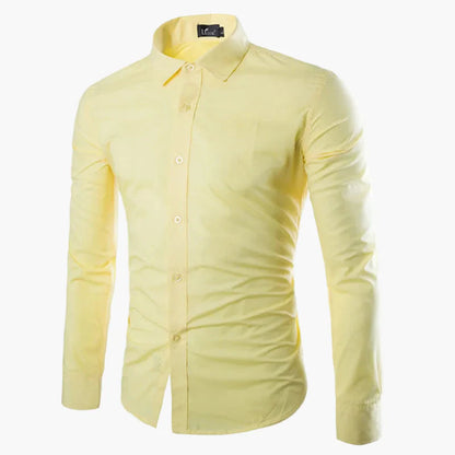 Herren Slim Fit Business Freizeit Hemd – Langarm, Modernes Design, Vielseitig für Büro und Alltag