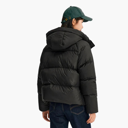 Damen Steppjacke mit Kapuze – Winter Outdoor Freizeitjacke, lässiger Stil