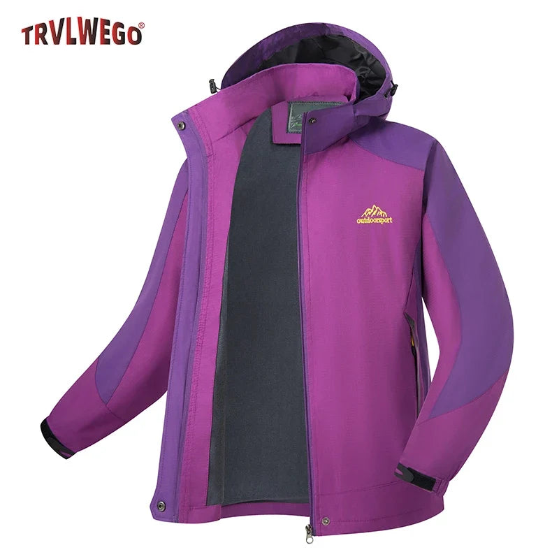 Damen Outdoorjacke mit Kapuze – Mehrfarbig