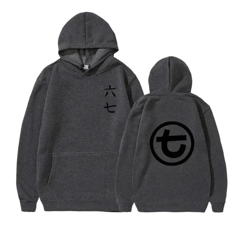 Unisex Kapuzenpullover mit Kängurutasche und Front-/Rückenprint