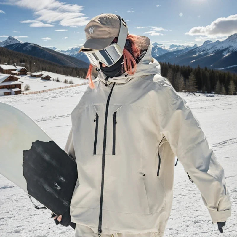 Unisex Winterjacke mit Kapuze für Snowboard Ski Outdoor