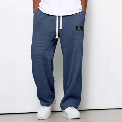 Unisex Freizeithose Waffel-Optik mit Kordelzug
