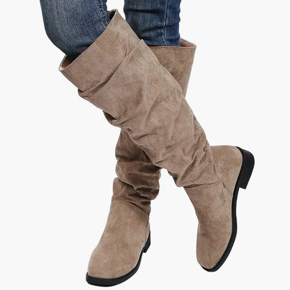 Damen Stiefel Kniehoch Casual Slouchy Stil für Alltag und Freizeit