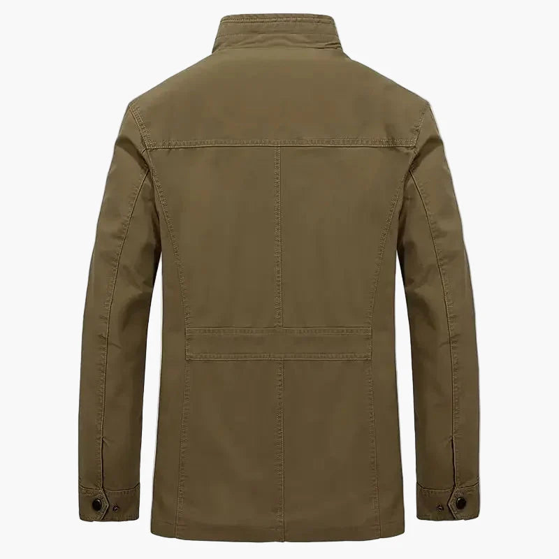 Herren Übergangsjacke im Outdoor-Stil mit Stehkragen und Mehrfachtaschen – Casual Freizeitjacke für Alltag und Reisen
