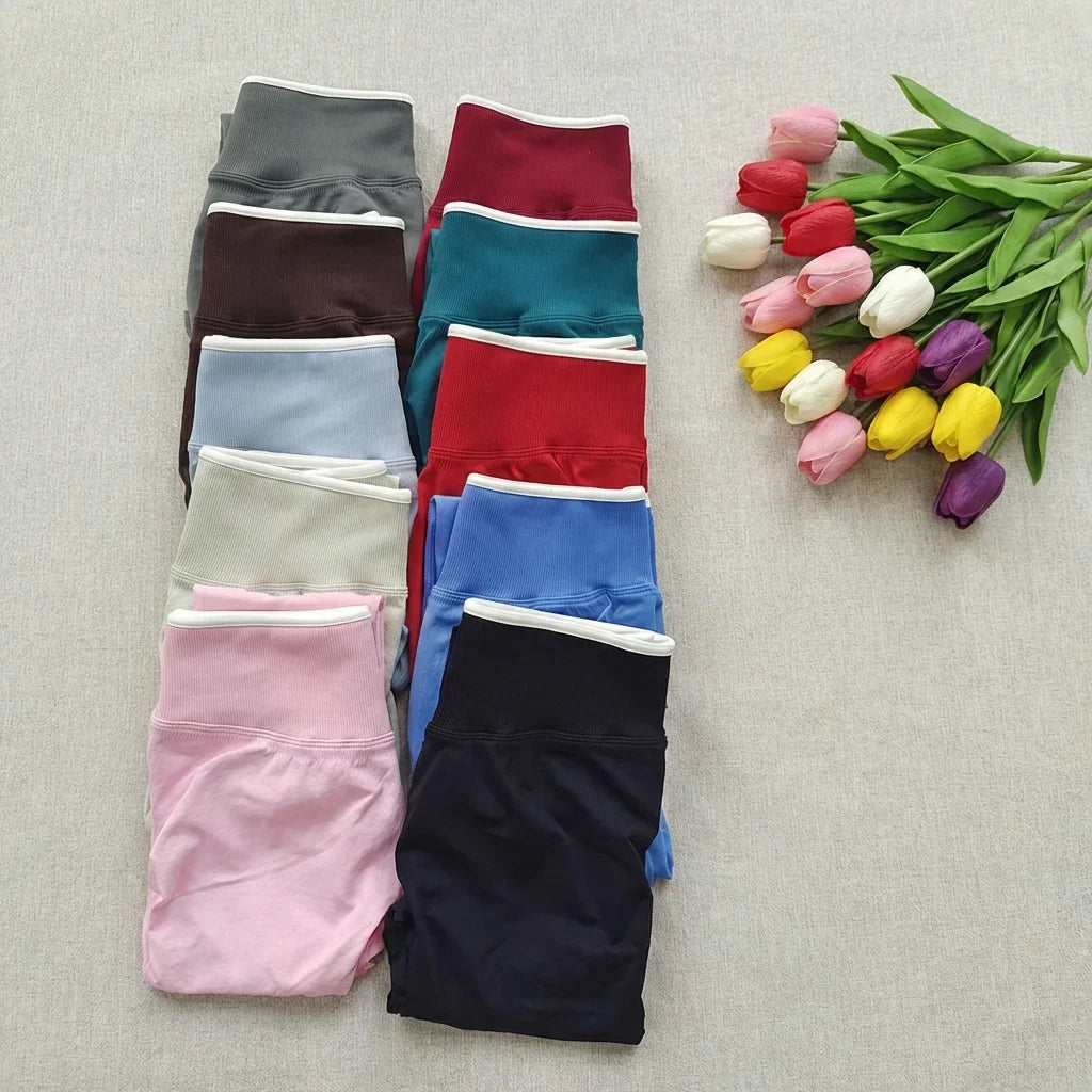 Damen Sport Leggings mit Hoher Taille, Scrunch Butt & Shaping-Effekt