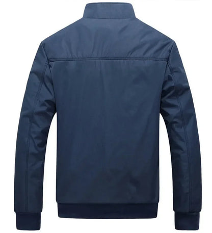 Herren Freizeit Bomberjacke mit Stehkragen und Reißverschluss, Windbreaker Übergangsjacke